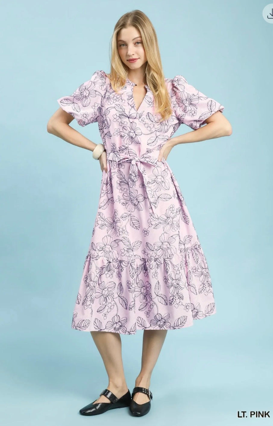 Dusty Rose Midi-Dress