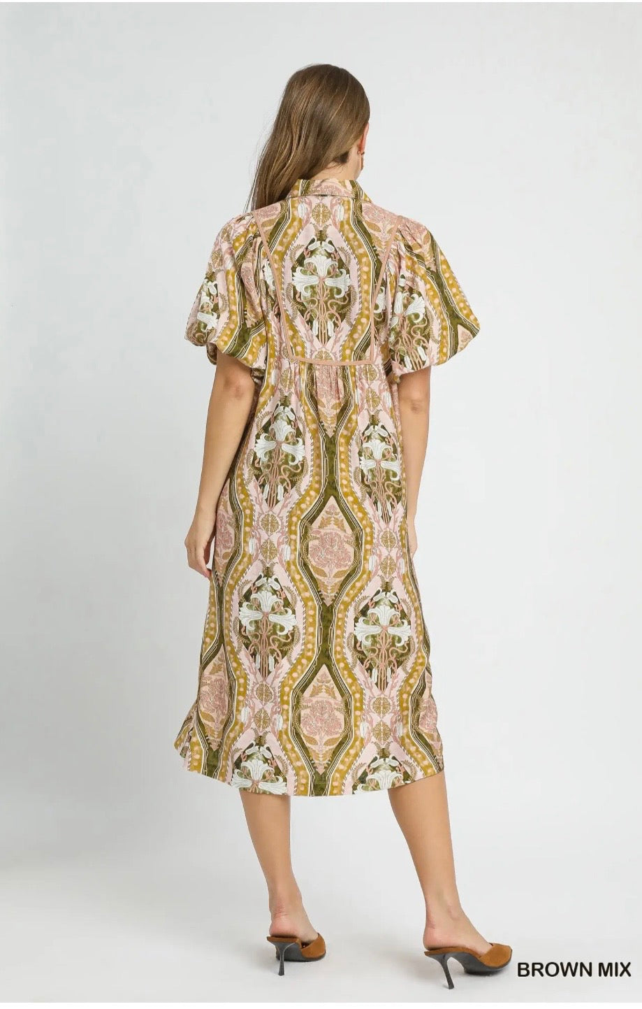 Olive & Blush Boho Dress