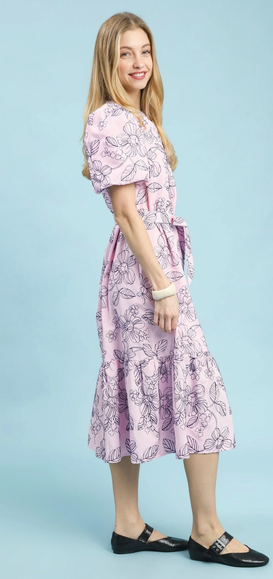 Dusty Rose Midi-Dress