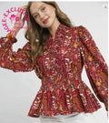 Floral Peplum Blouse