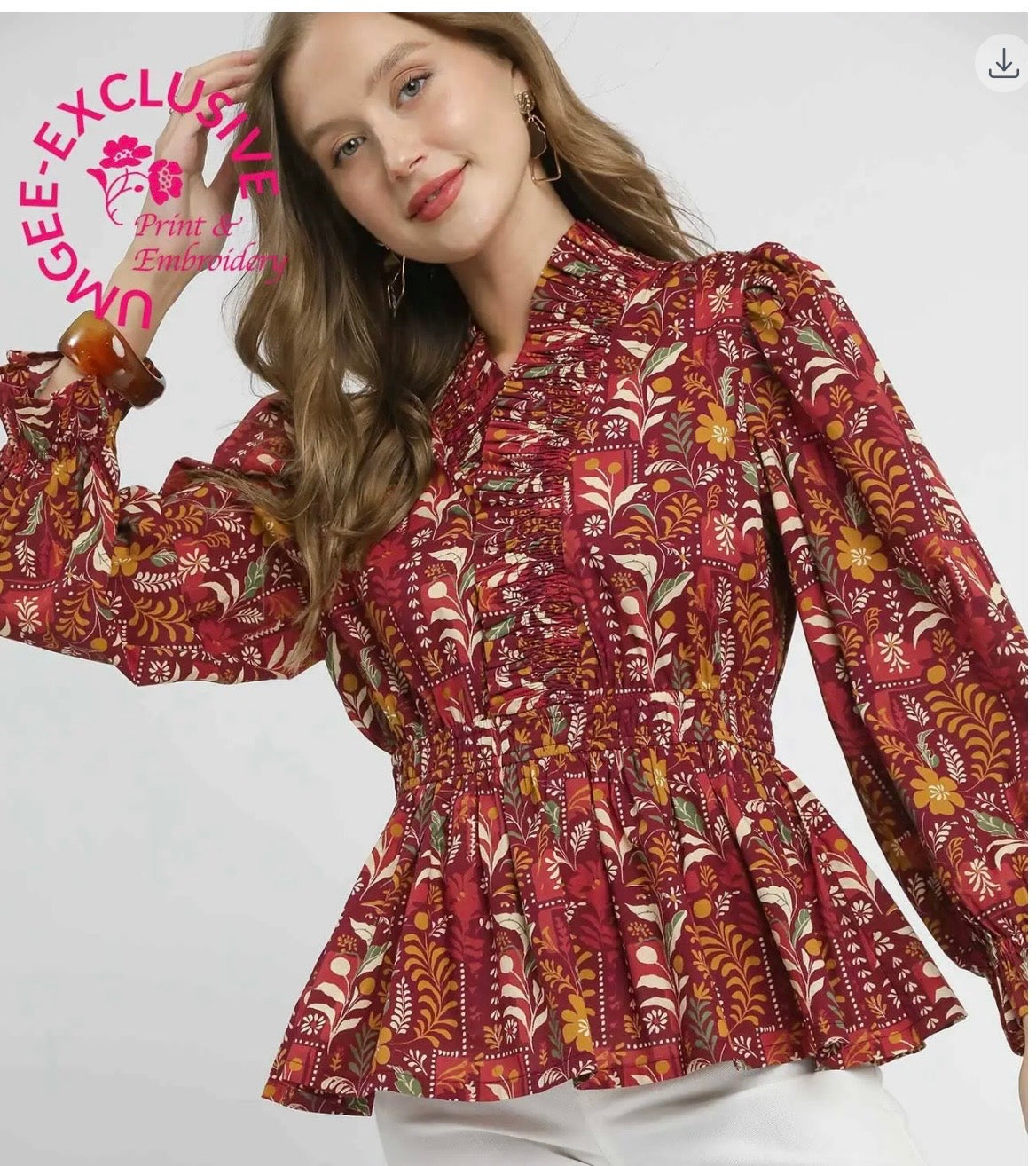 Floral Peplum Blouse