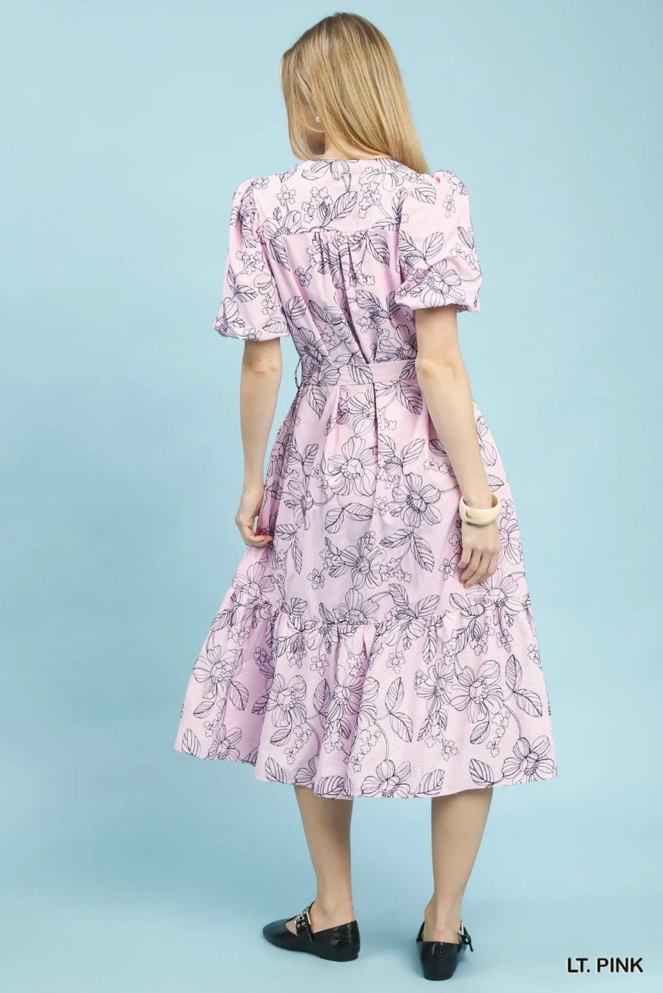 Dusty Rose Midi-Dress