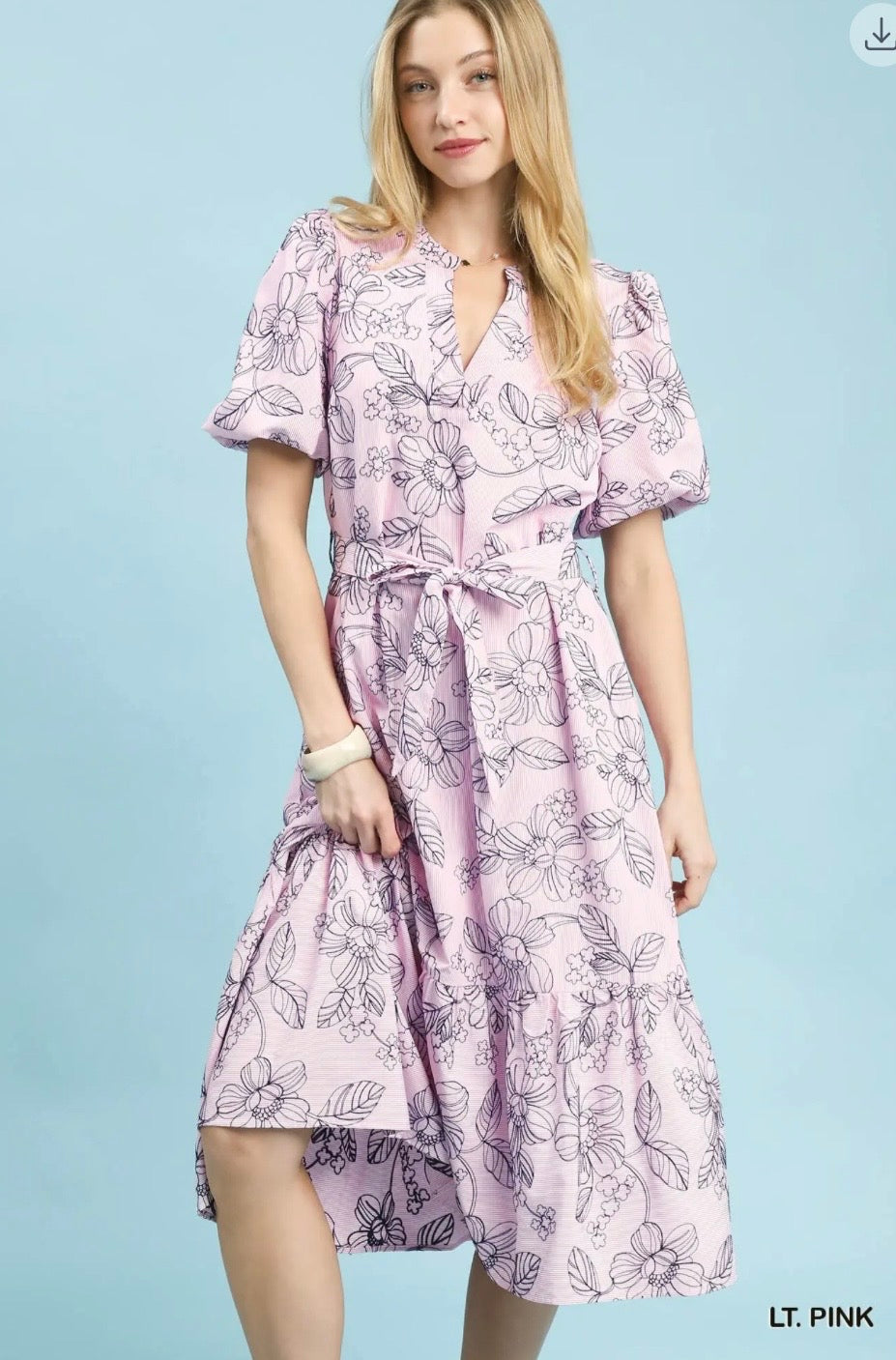Dusty Rose Midi-Dress