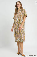 Olive & Blush Boho Dress